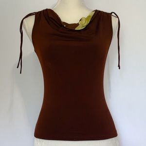 Women’s size Small blouse brown  fitted